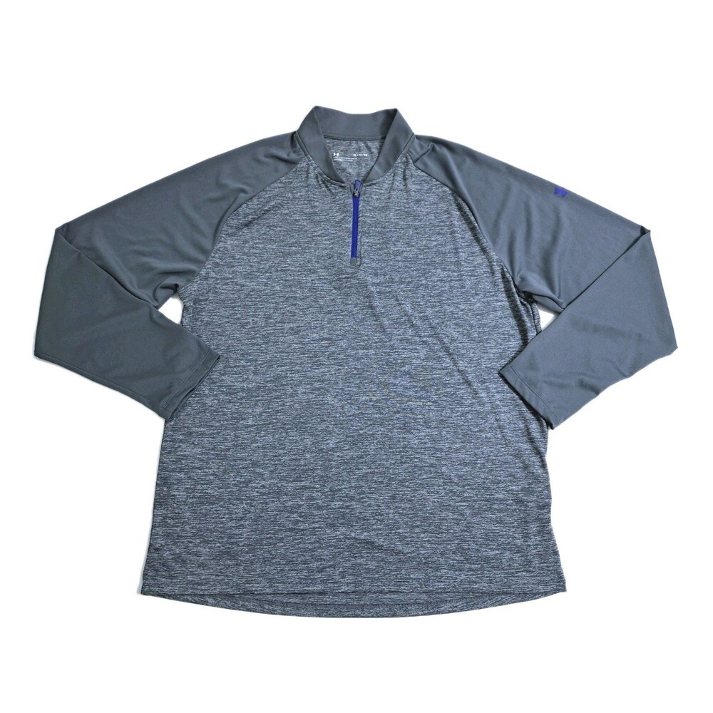 Under Armour Men's XL Tech 2.0 Zip Long Sleeve Shirt UA Heat Gear Pullover